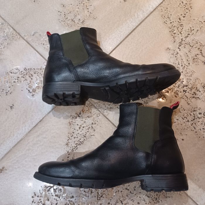 Buty sztyblety Tommy Hilfiger skórzane 45/30 cm/ salon 829 zł