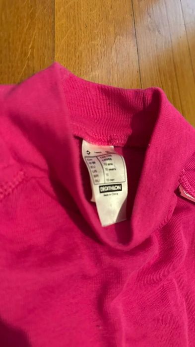 Camisola termica rosa 10 anos