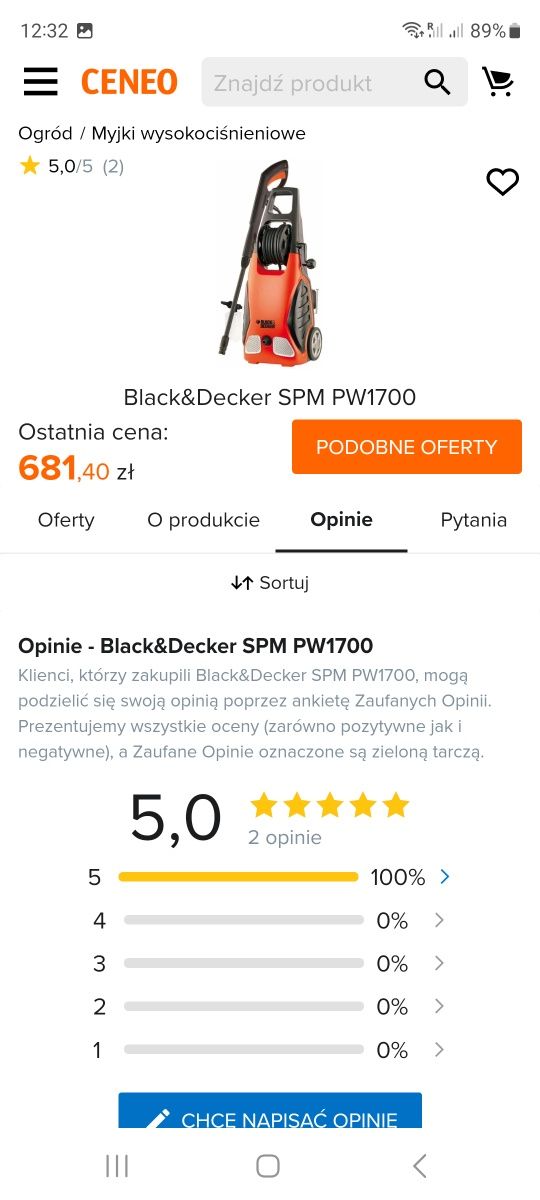 Myjka ciśnieniowa Black&Decker SPM PW1700