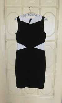 Nowa elegancka czarno biała sukienka 36,S/38,M BonPrix Rainbow
