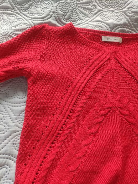 Czerwony sweter Promod