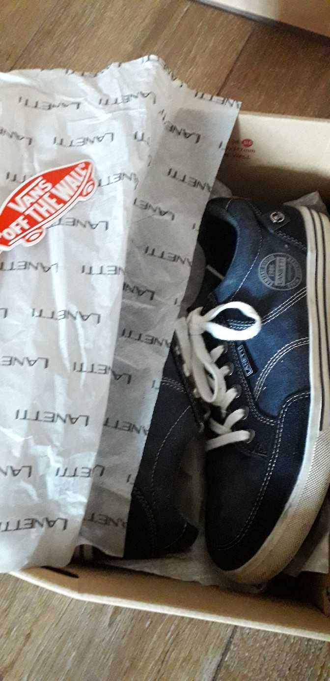 Tenisówki trampki Lanetti Vans rozm 40 granatowe jeans jak nowe