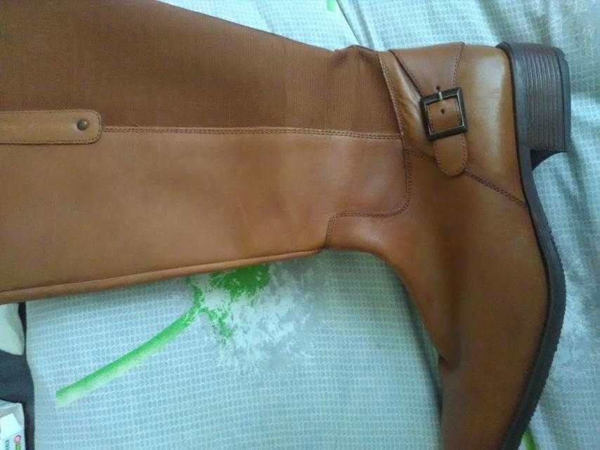 чобітки жіночі на широку литку р.43 шкіряні, Німеччина