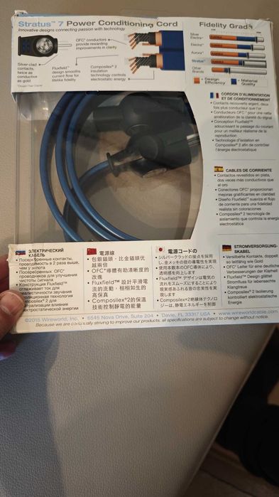 Kabel zasilający WIREWORLD STRATUS 7 - jak nowy 2m