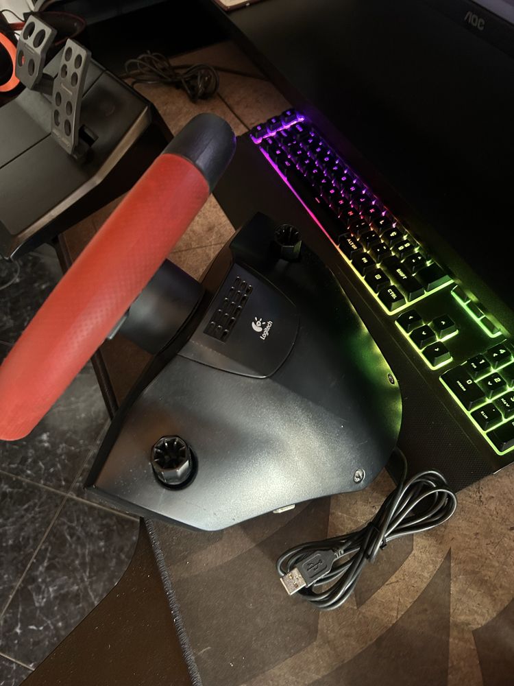 Volante logitech force ex  ( force feedback )