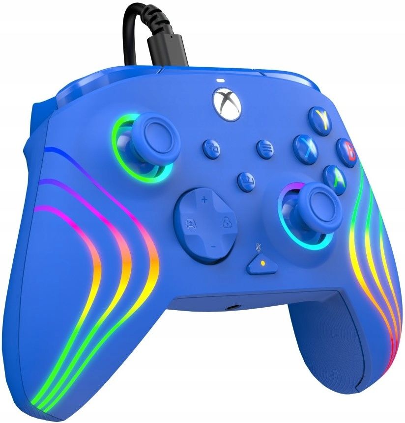 pdp pad przewodowy afterglow wave - niebieski pc xs xo xbox series one