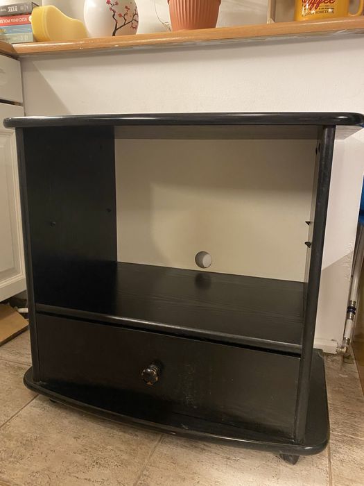 Szafka RTV czarna vintage