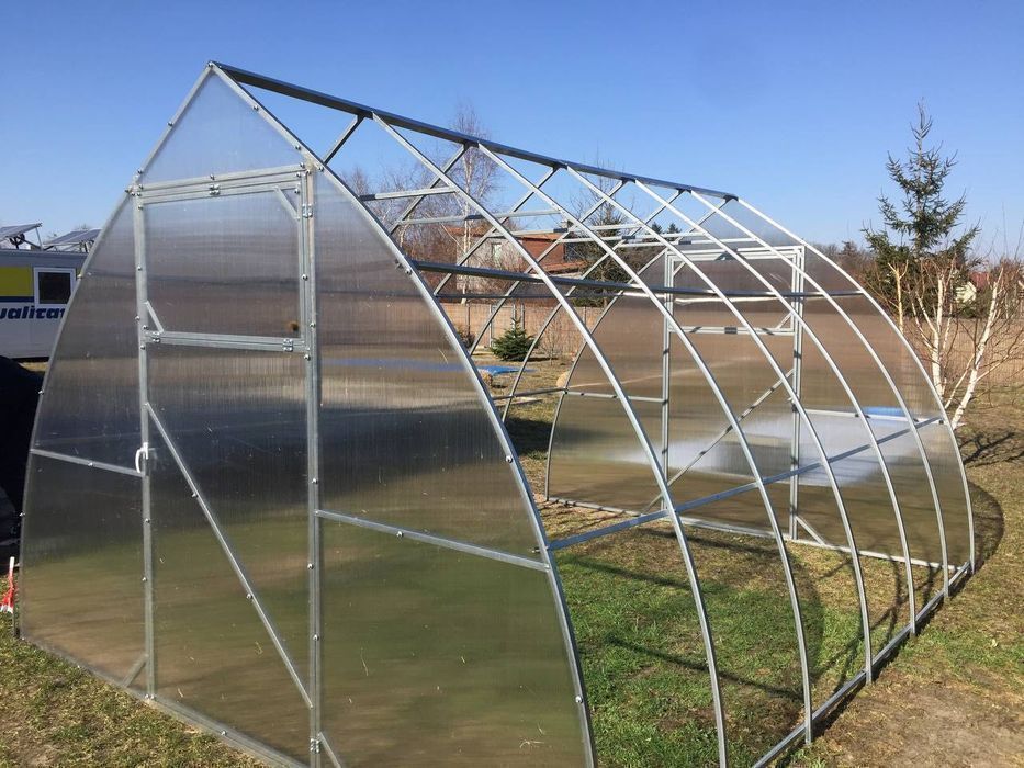 Szklarnia z poliwęglanu Kropla 3,1x4-12m profil 20x20 POLIWĘGLAN 3-6mm