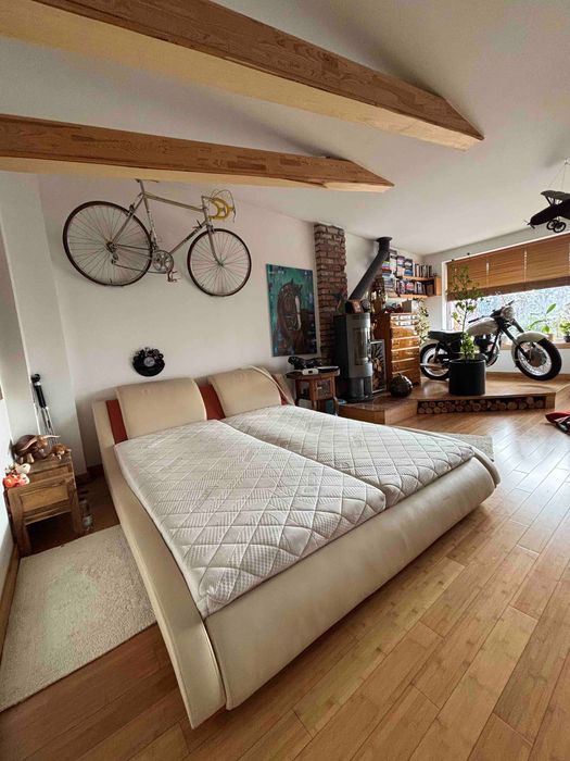 Łóżko 180x200 z dwoma materacami