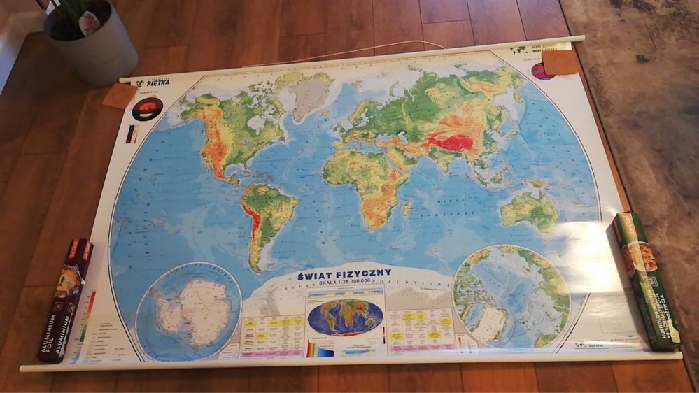 Mapa świata 140x90