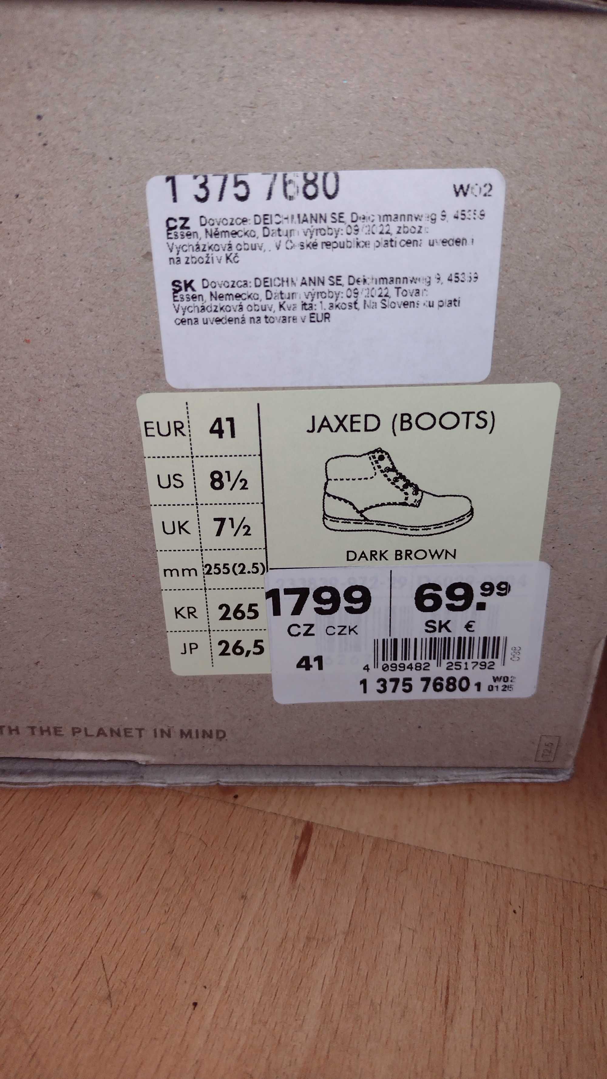 Buty męskie Levi's trzewiki Jaxed boots dark brown ciemny brąz