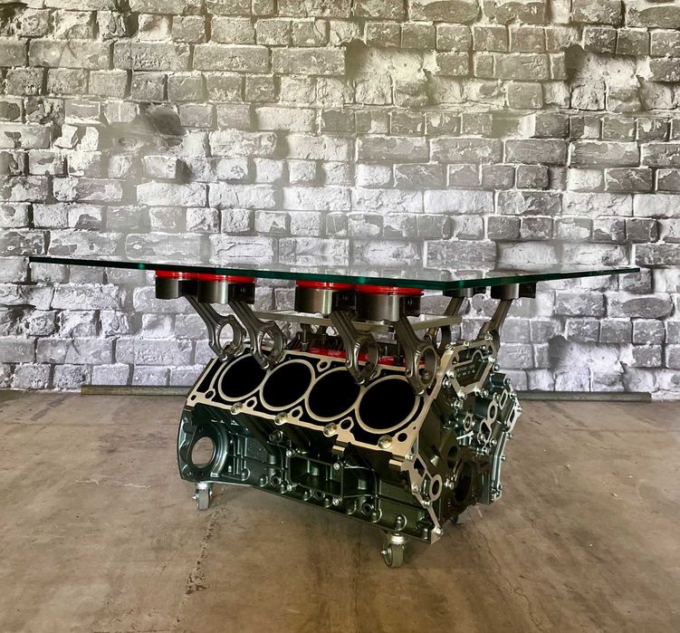 Stolik z bloku silnika V8 Mercedes *Premium ModernArtWorks™ AMG Brabus