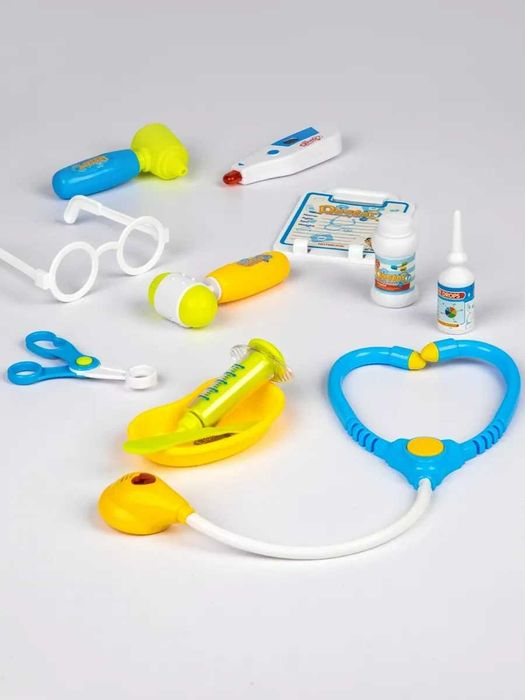 Дитячий ігровий набір лікаря візок зі світлом та звуком 17 предметів