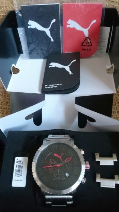 Zegarek PUMA sportowy duzy, datownik, chronograf, wodoszczelny 100 m,