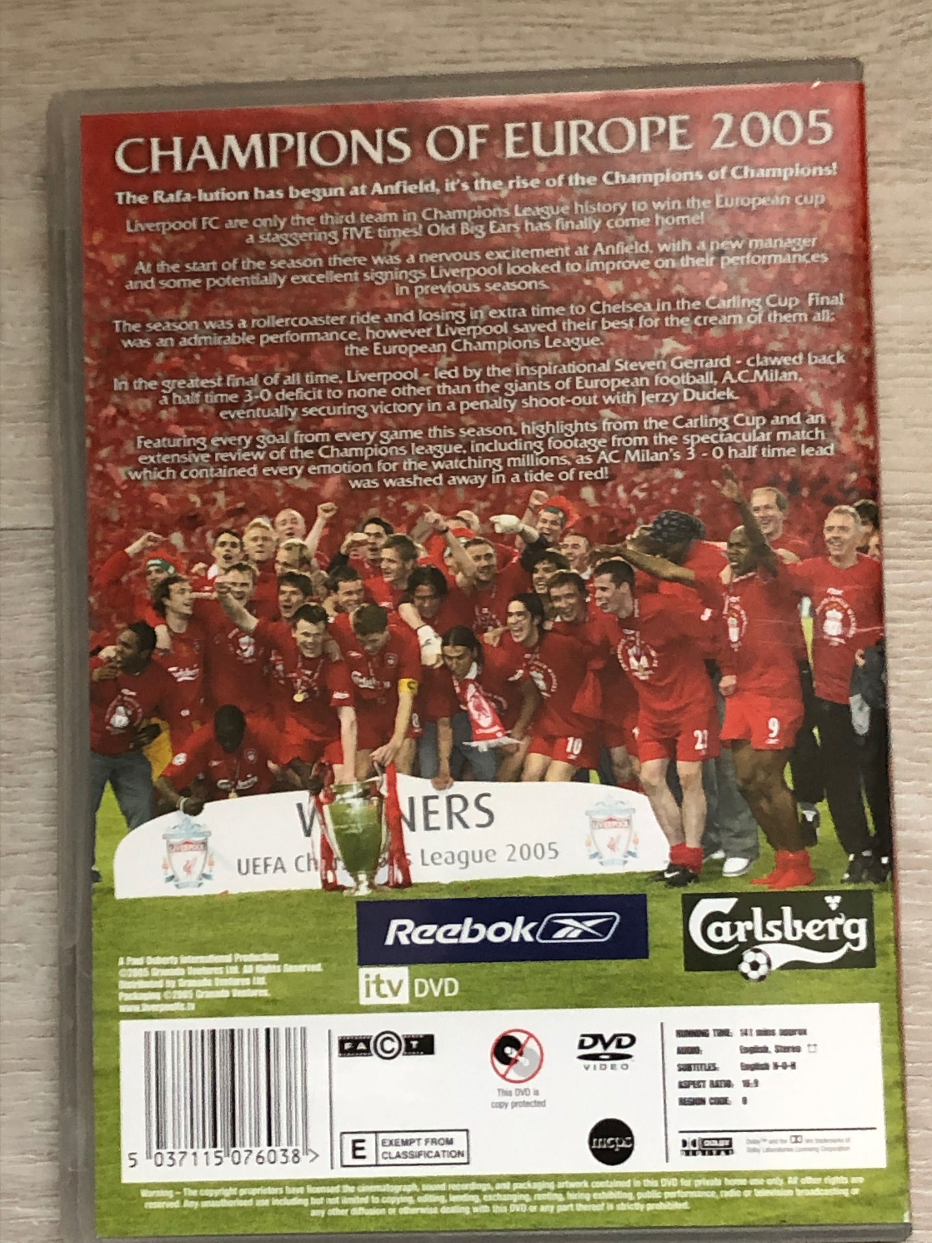 Liverpool Champions od Europe 2004/05 DVD Ac Milan