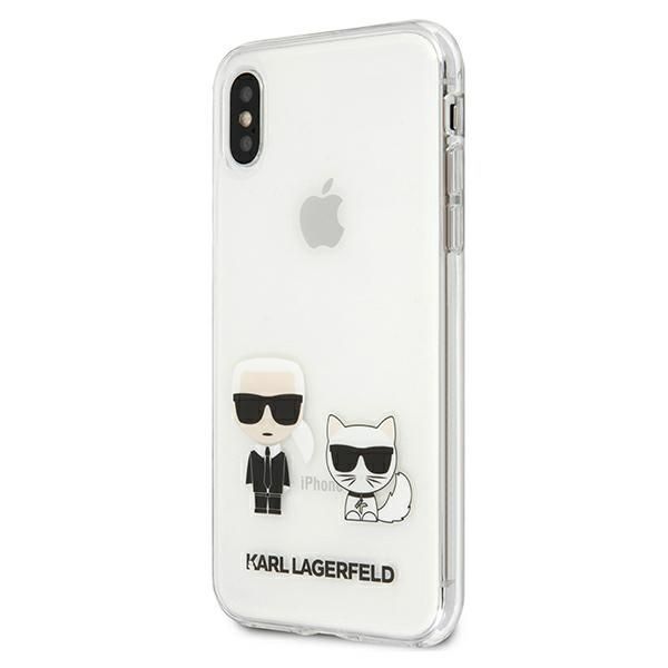 Pudełkowe Etui na iPhone X/Xs Karl Lagerfeld Transparent & Elastyczne