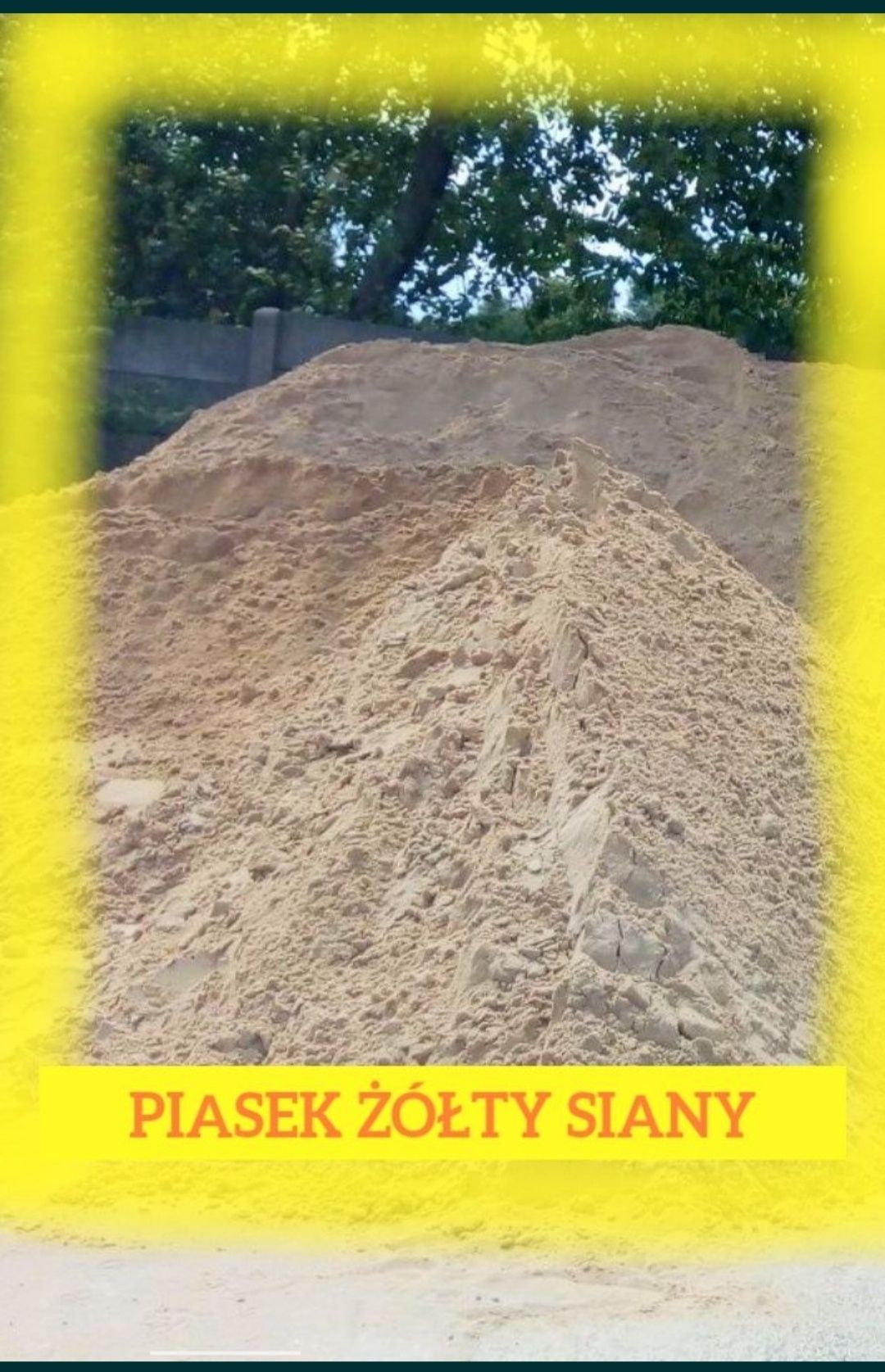 Piasek żółty siany Do piaskownicy lub szary płukany do betonu