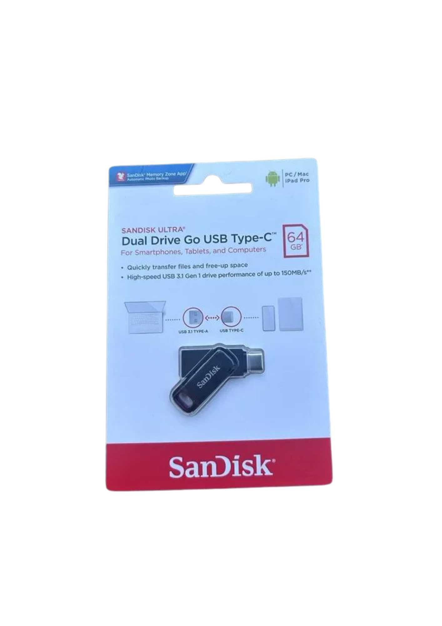 Pendrive SanDisk Ultra Dual Drive Go 64 GB USB typ C czarny