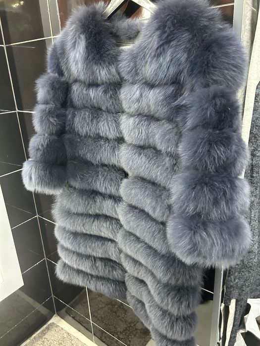 Меховая шуба писец шубка песец трансформер  песцовый полушубок жилетка