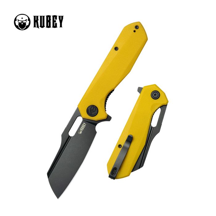 Nóż składany Kubey Atlas Yellow G10, Blackwashed 14C28N by Jelly Jerry