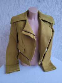 Nowa kurtka wełniana ramoneska oliwkowa vintage firmy Monnari roz 36