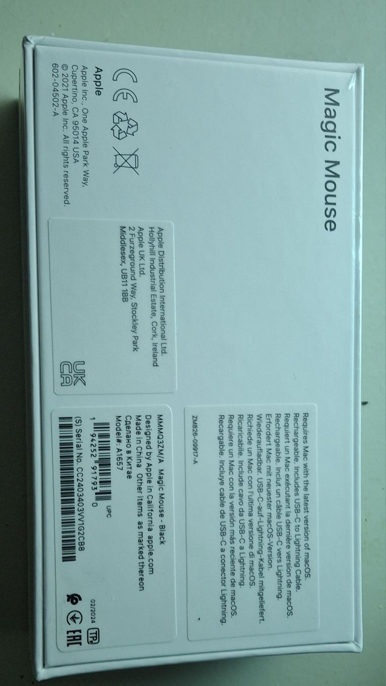 Rato APPLE Magic Mouse Multi-Touch 2022 (Wireless - Preto)
