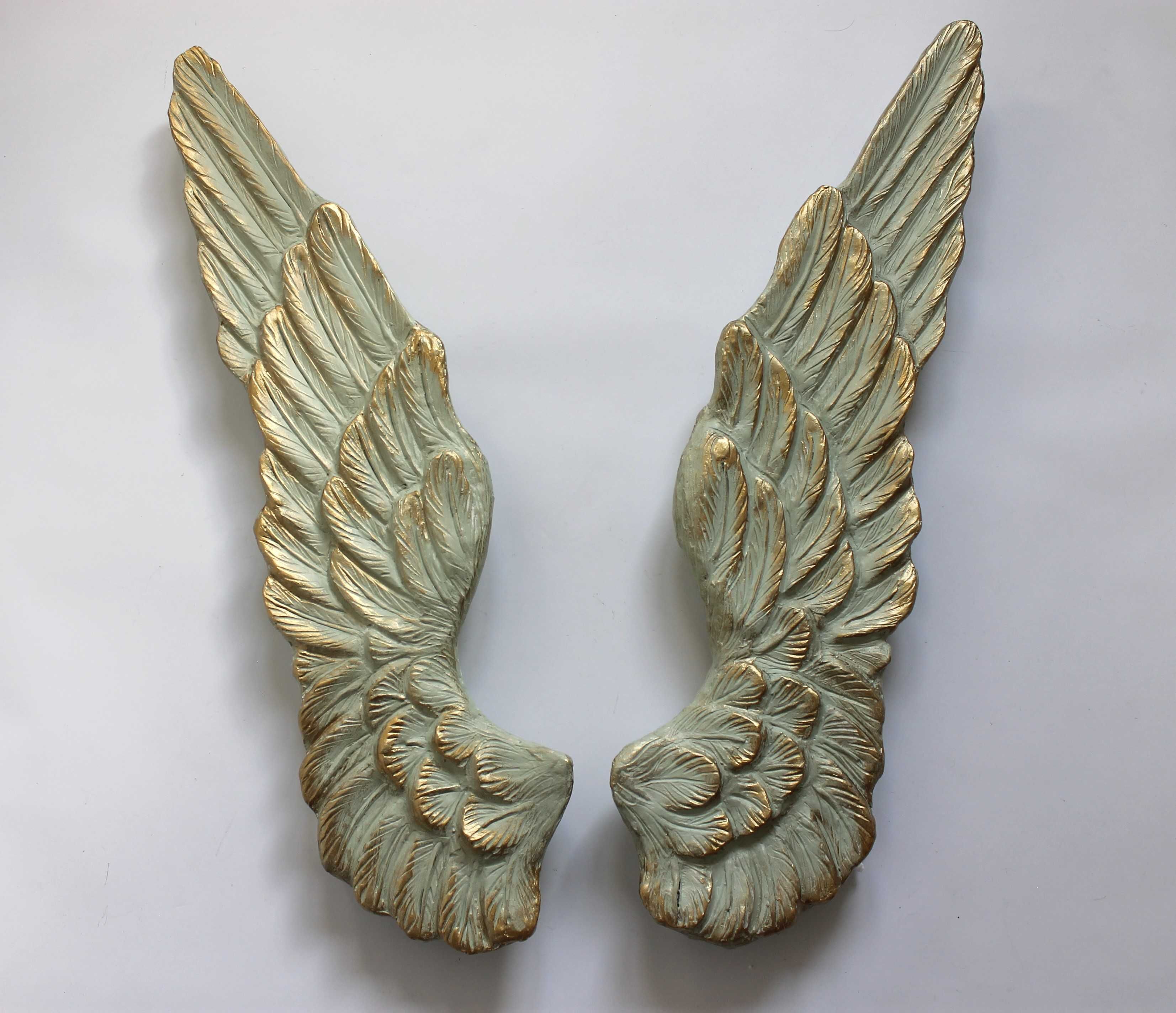 skrzydła miętow-złote dekoracja ścienna 80cm
