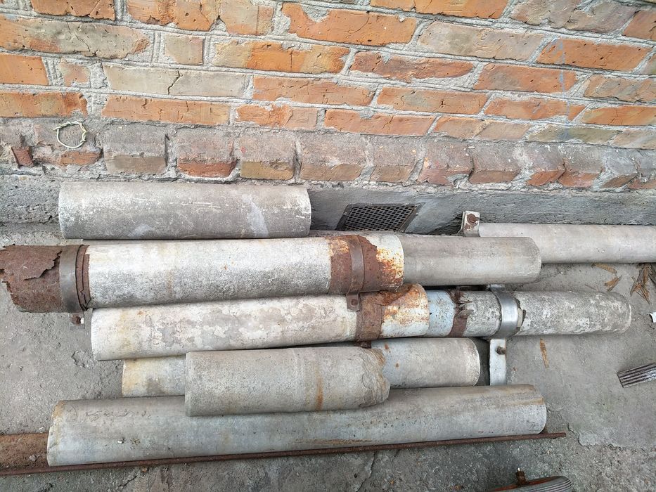 Труба асбоцементная длина 3.53м. Новая. И другой метраж, б-у. Д 100мм