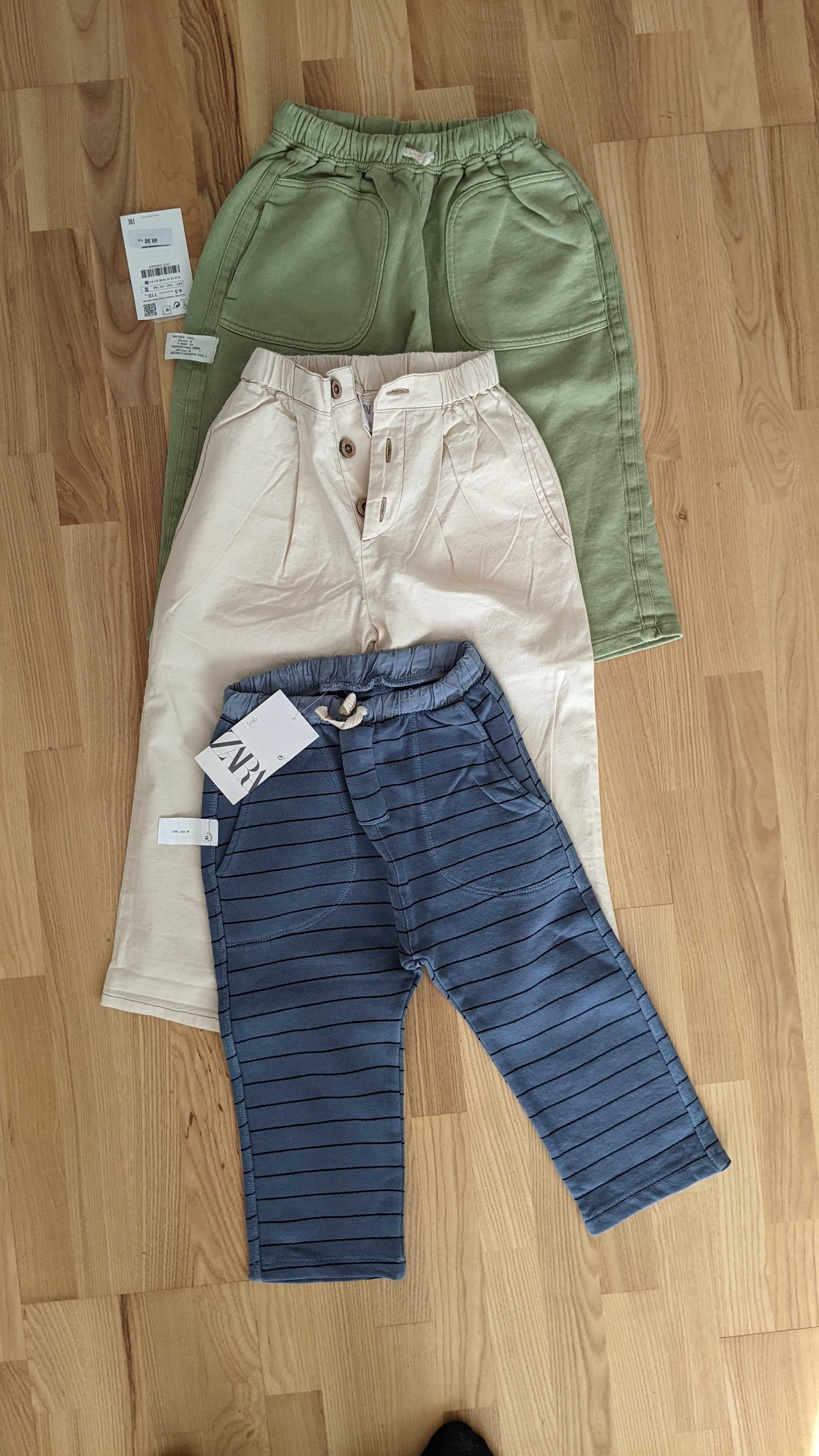 Spodnie Zara chłopiec 4-5 lat 110 cm ; 3 pary spodni
