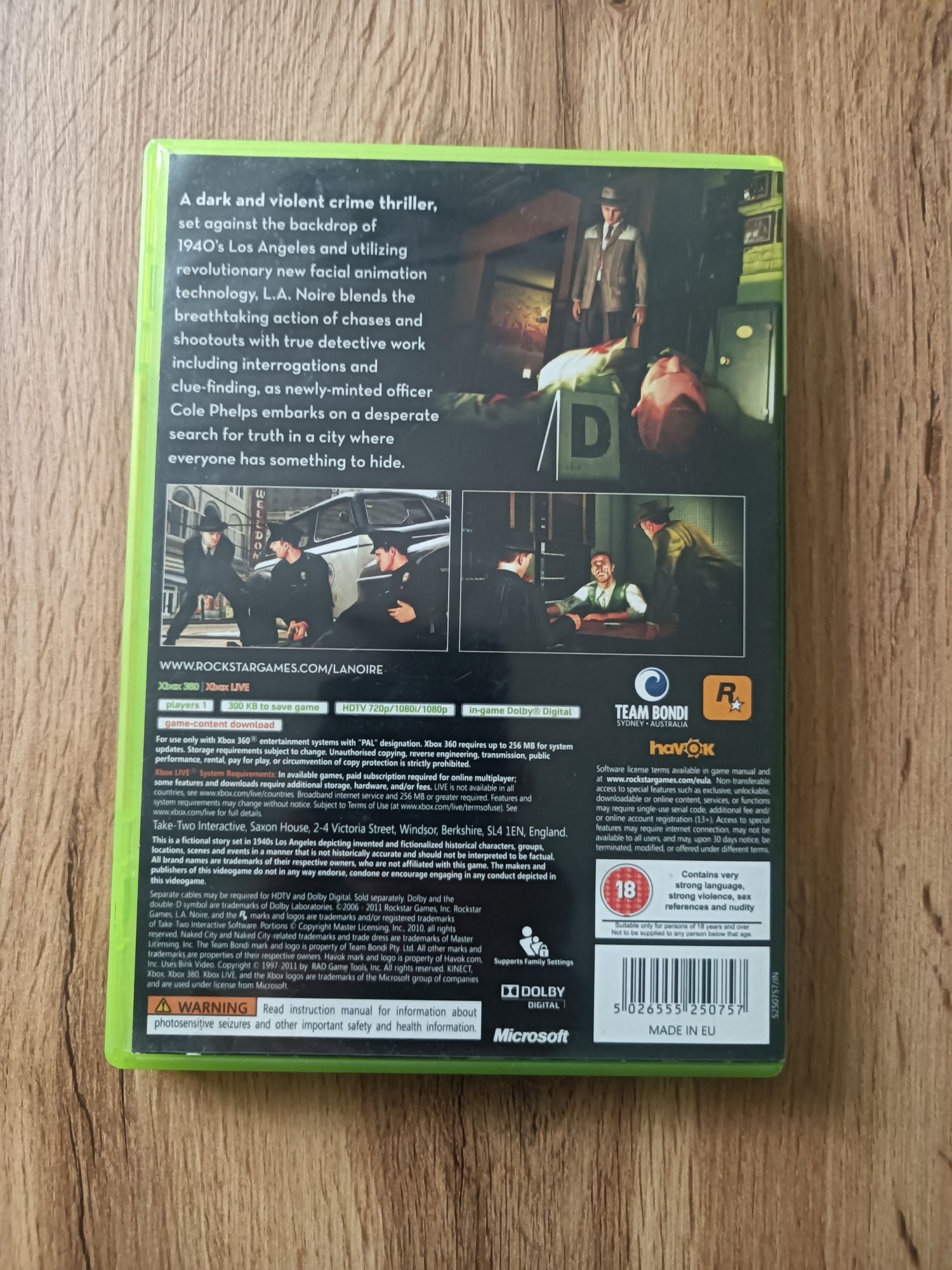 L.A. Noire na XBox 360