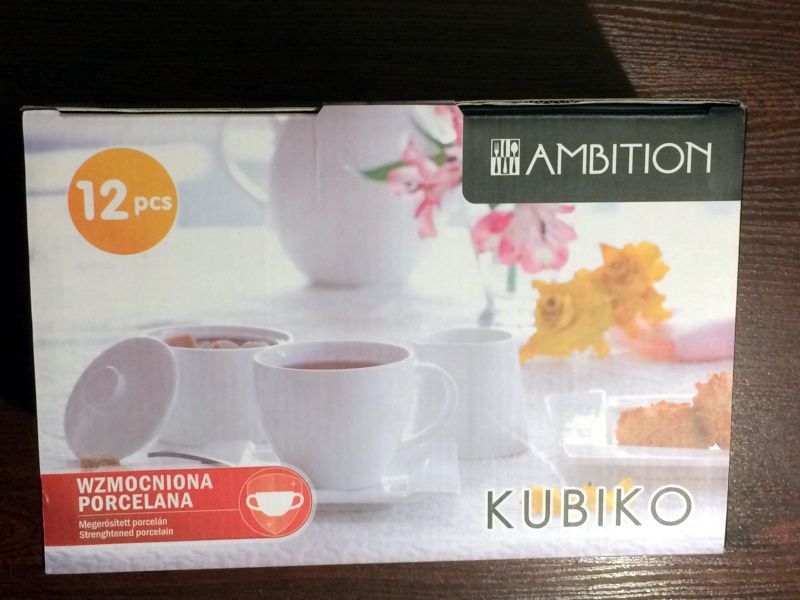 Komplet kawowy Kubiko 220 ml 12-elementowy AMBITION nowy