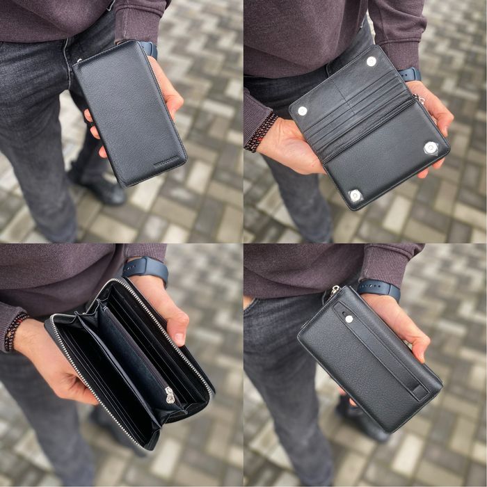 Чоловіче портмоне клатч гаманець натуральна шкіра AVERO