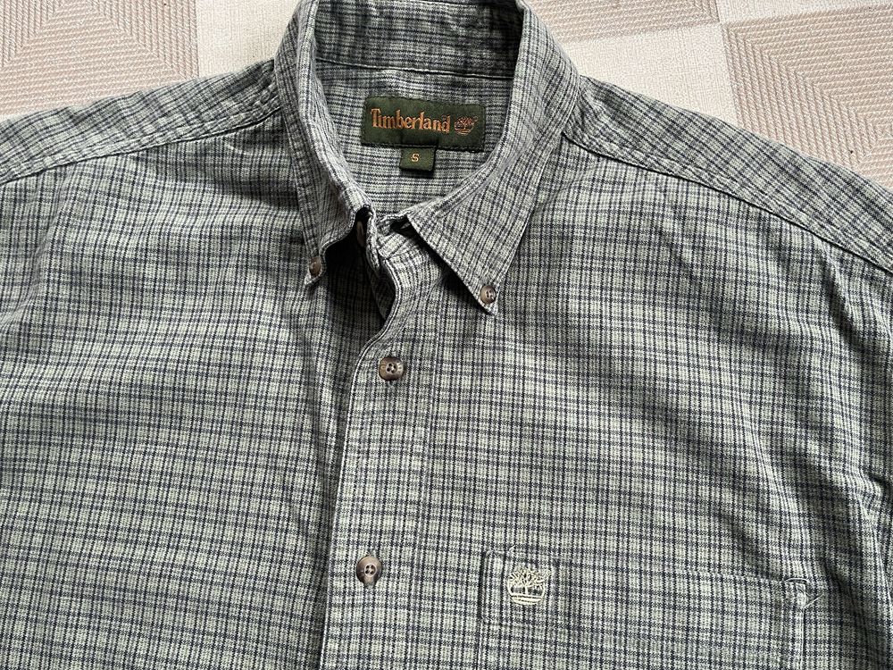 Timberland koszula w kratkę markowa S/M cotton 100% luksusowa