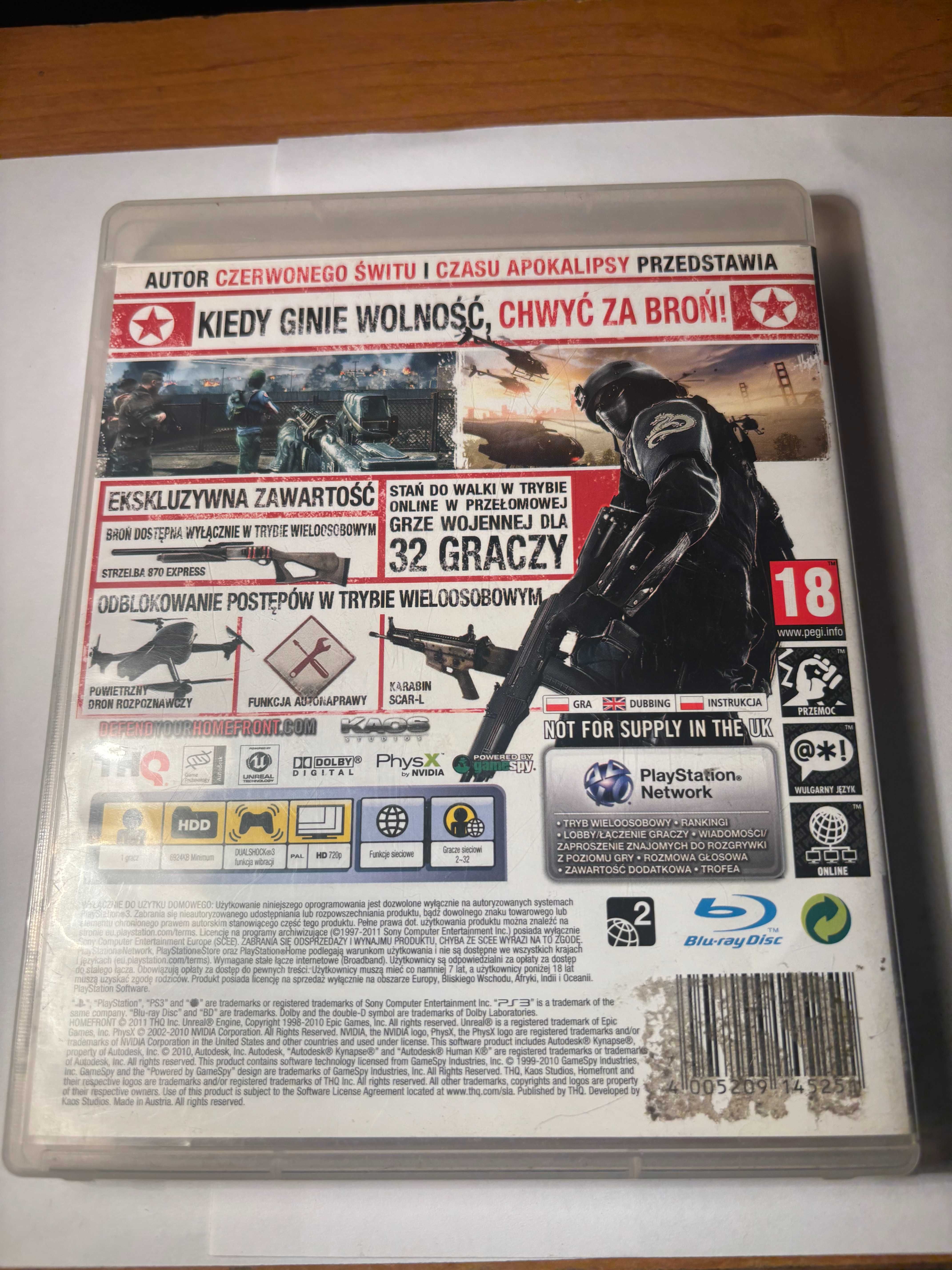 Gra Homefront PS3 + Gratis