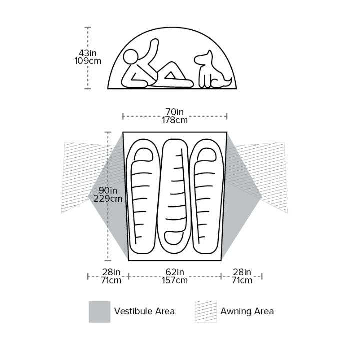 Ультралегкий намет Big Agnes Copper Spur HV UL 1 / 2 / 3