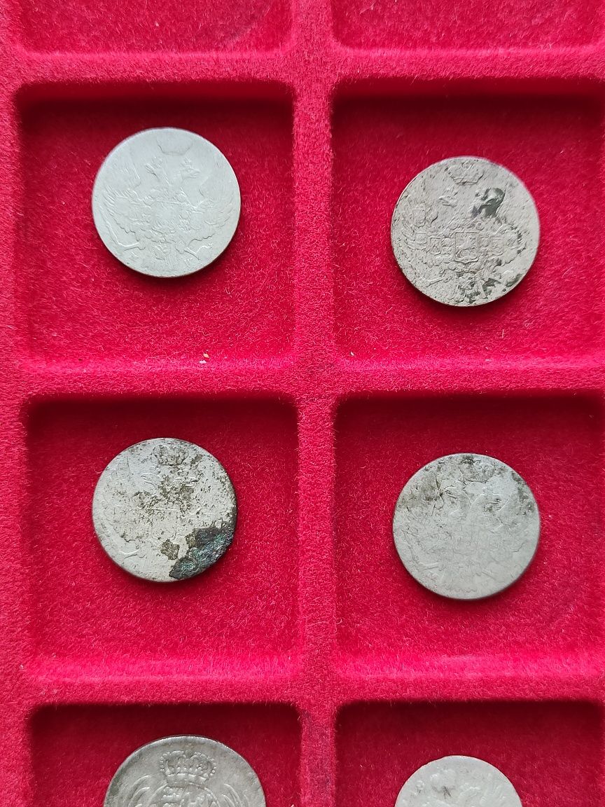 Zestaw srebrnych monet 10-5 groszy