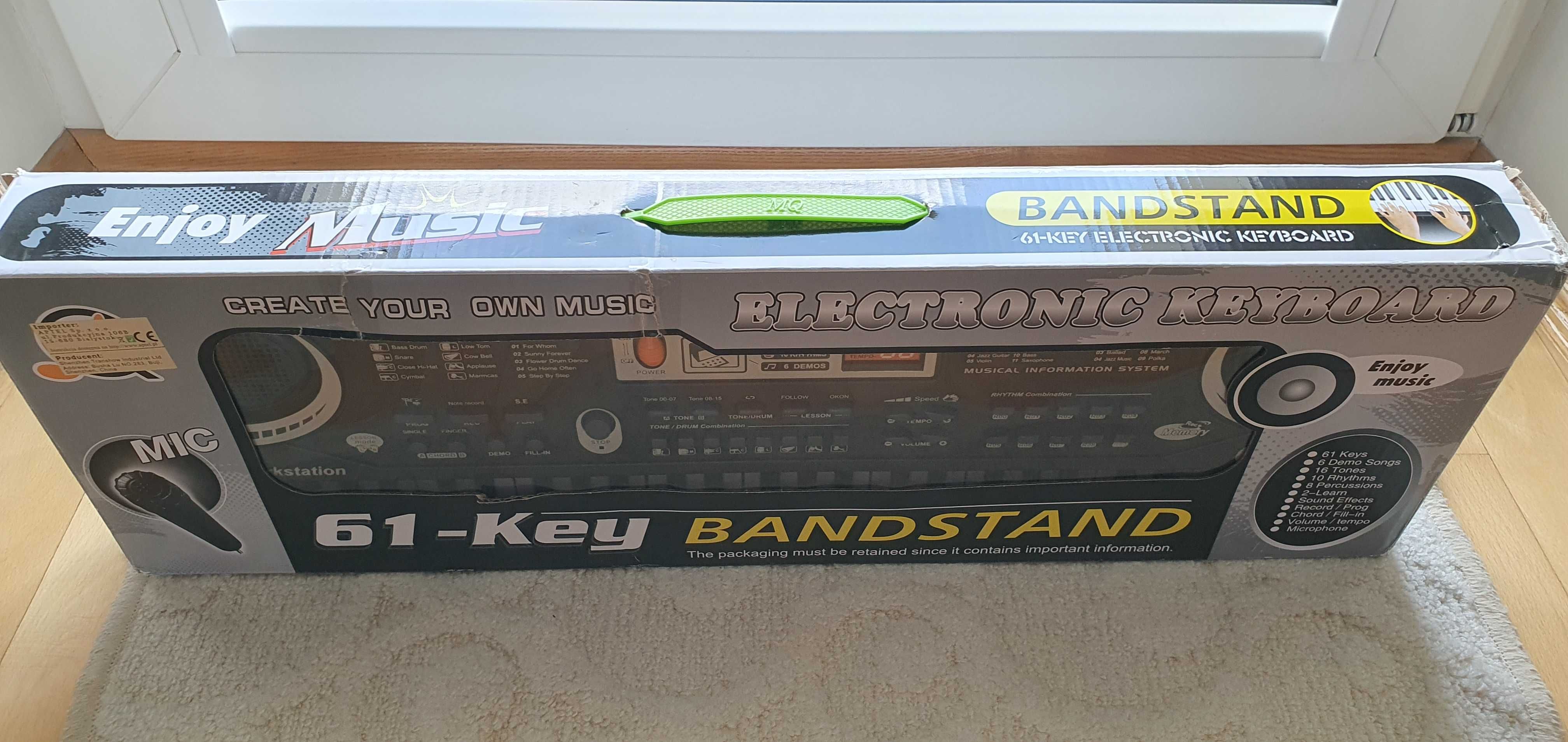 Keyboard syntezator pianino MQ 6106 z mikrofonem - NOWY