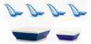 Tupperware zestaw misek Zen 960ml+1,75l+4 łyżki
