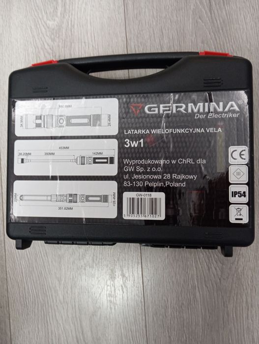 Latarka akumulatorowa Germina VELA 3w1 (wymienne głowice) 2200mAH