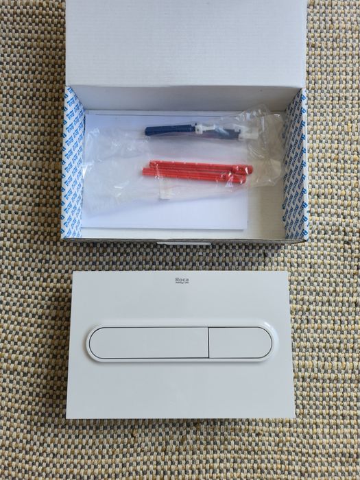 Placa com descarga dupla branco Roca In-Wall PL1 Dual
4