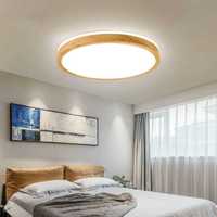 Lampa sufitowa plafon skandynawski drewniany LED 30cm
