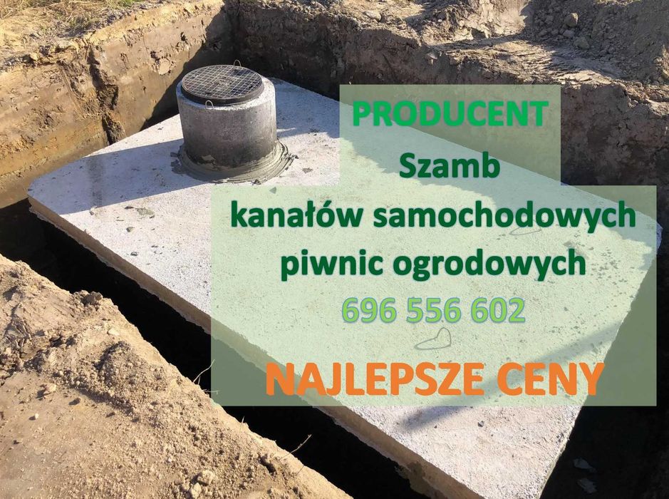 Zbiornik betonowy na gnojowice, szczelne szambo 8m3 Piwniczka Kanał