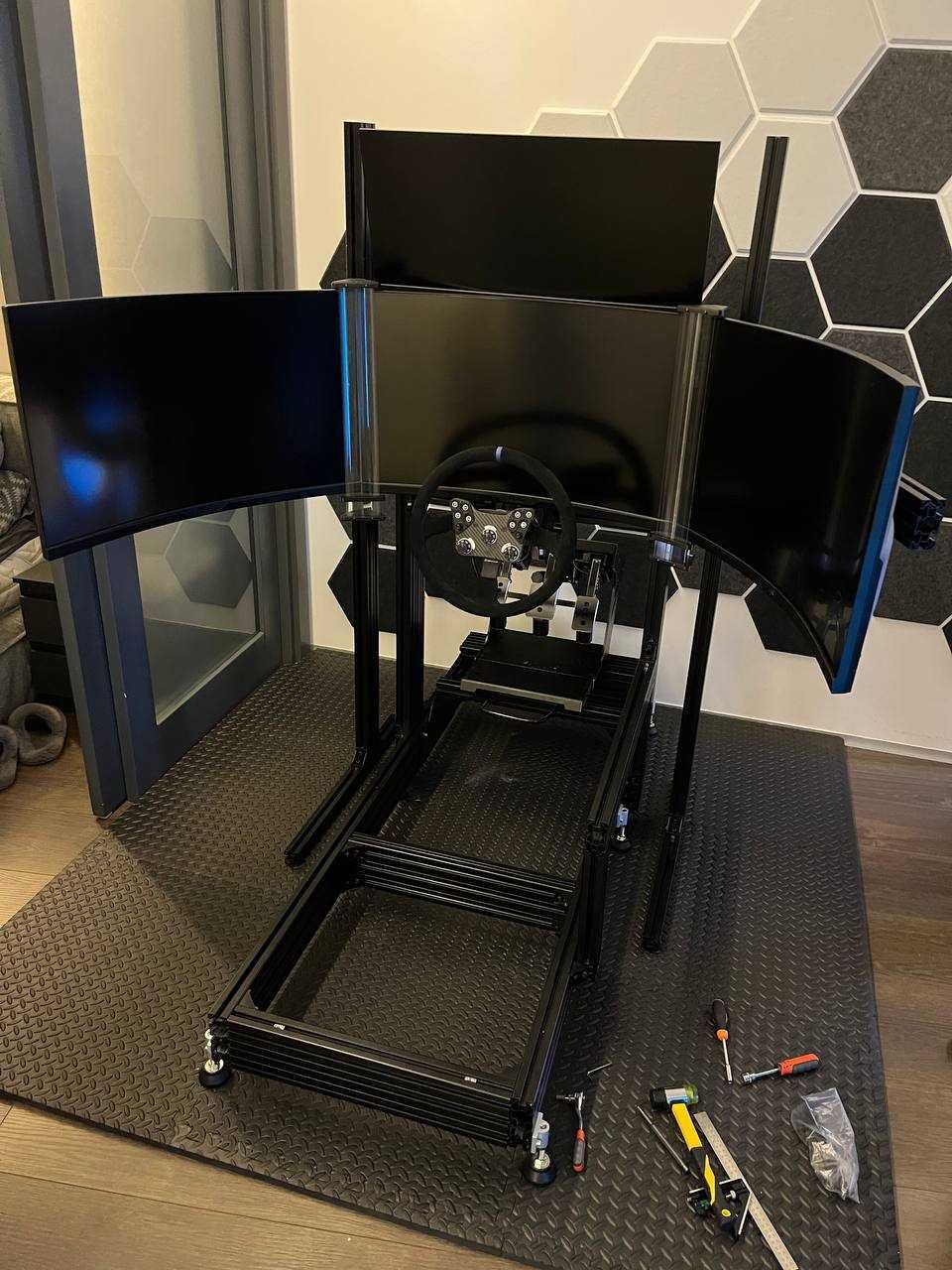 Кокпіт, Тріпл скріни, Ковши для сімрейсинга Fanatec, Trastmaster