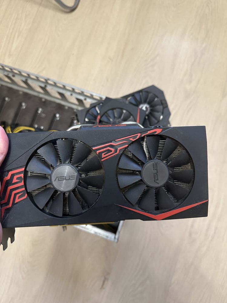 Майнинг ферма 5 карт RX 470 на 4 Гб