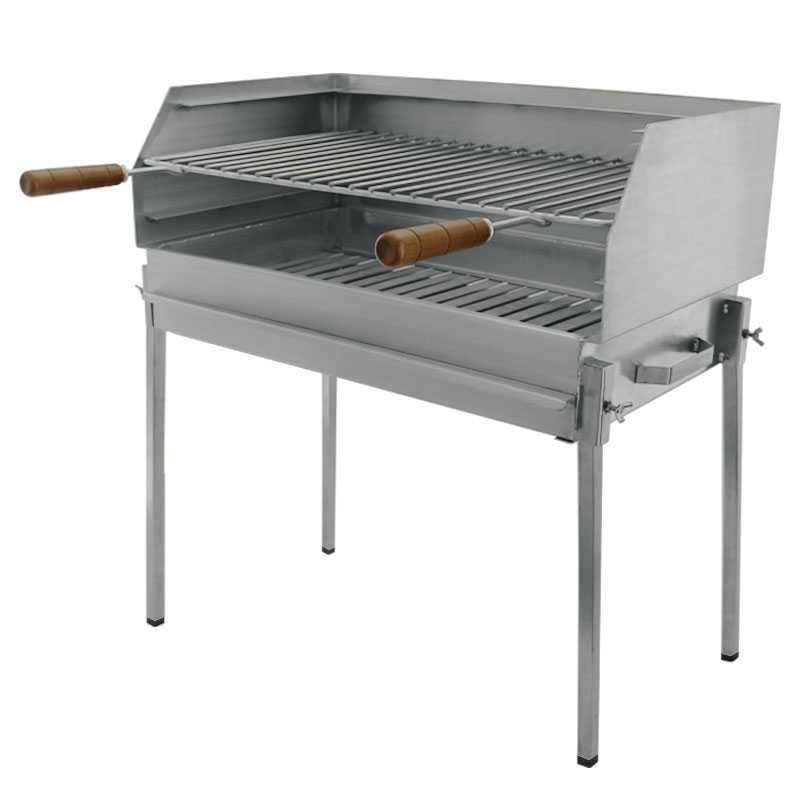 Grelhador barbecue com grelha e pernas Inox