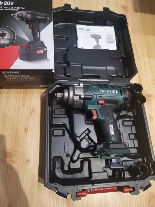 Klucz udarowy PARKSIDE PASSK 20-Li B2 nasadki Nowy!
