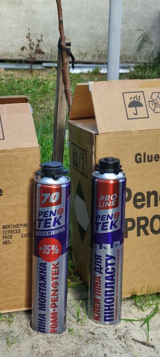 Піна монтажна Penotek70,Клей-піна Penotek,пістолет Intertool0603,емал