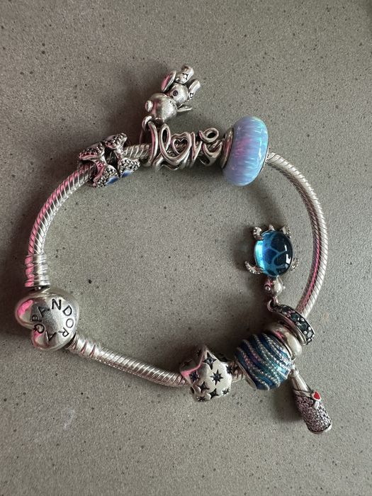 Pandora 3 bransoletki oryginne 19 charmsow
