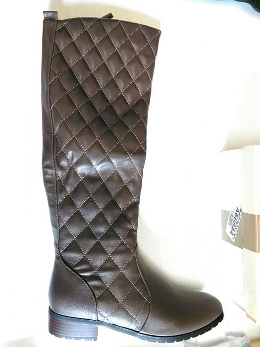 Kozaki Coco California buty pikowane w romby brązowe rozmiar 39 NOWE