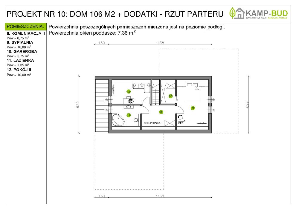 Nowoczesny dom energooszczędny, klimatyzacja, rekuperacja,fotowoltaika